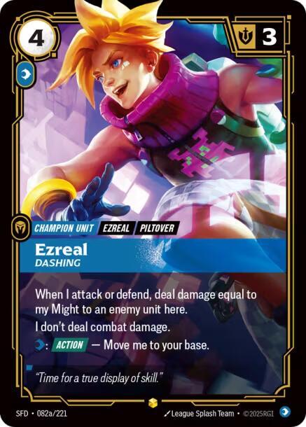 Ezreal Dashing Alternate Art (Spiritforged)  - Foil | Good Games North