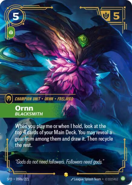 Ornn Blacksmith Alternate Art (Spiritforged)  - Foil | Good Games North