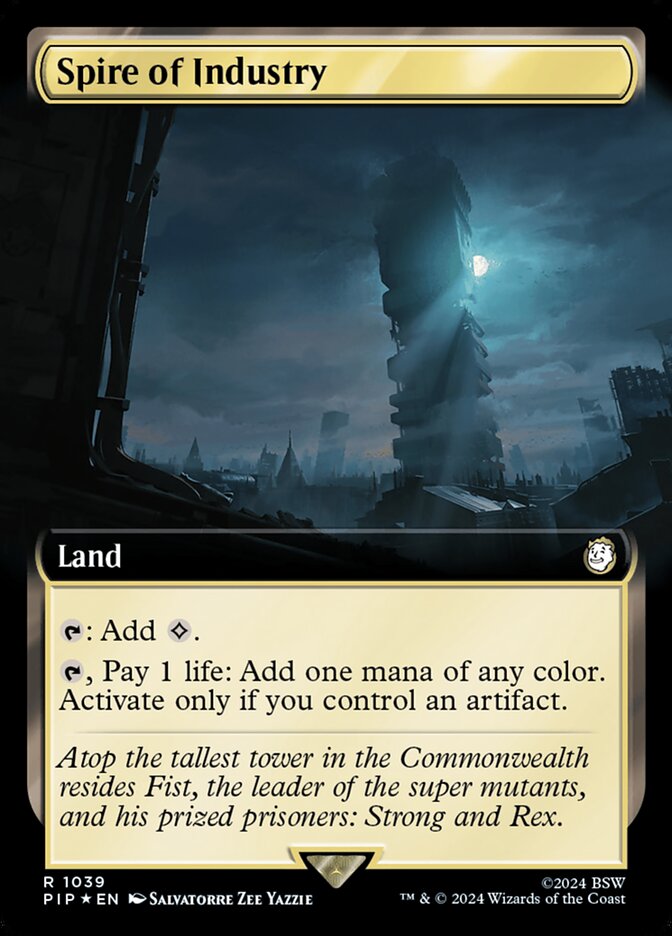 Spire of Industry 1039/326 (Universes Beyond: Fallout)  - Extended Art Surge Foil | Good Games North
