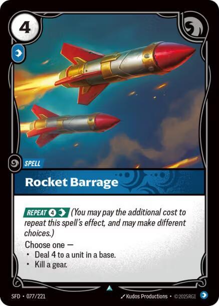 Rocket Barrage 77/221 (Spiritforged)  | Good Games North