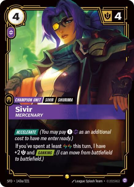 Sivir Mercenary Alternate Art (Spiritforged)  - Foil | Good Games North