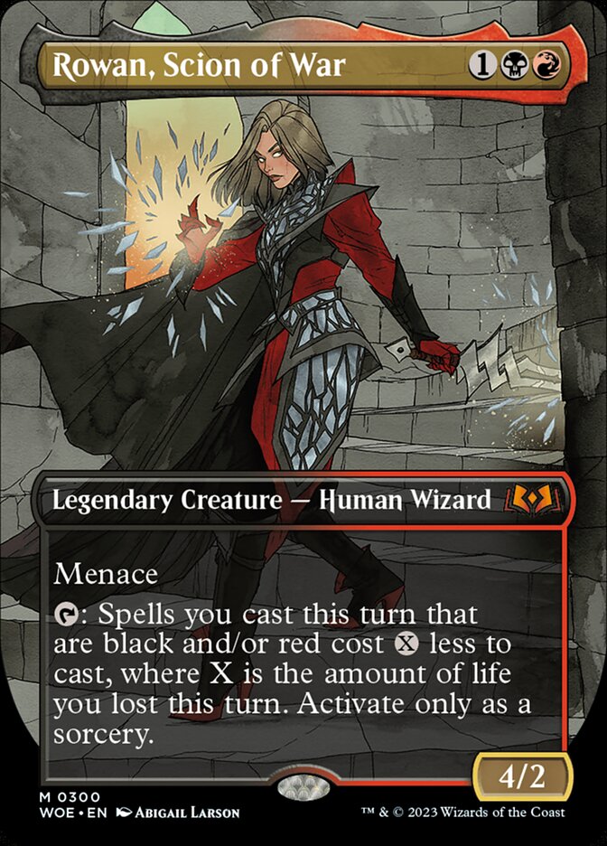 Rowan, Scion of War 300 (Wilds of Eldraine)  - Borderless Foil | Good Games North