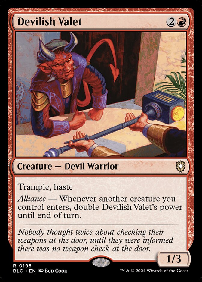 Devilish Valet 195 (Commander: Bloomburrow)  | Good Games North