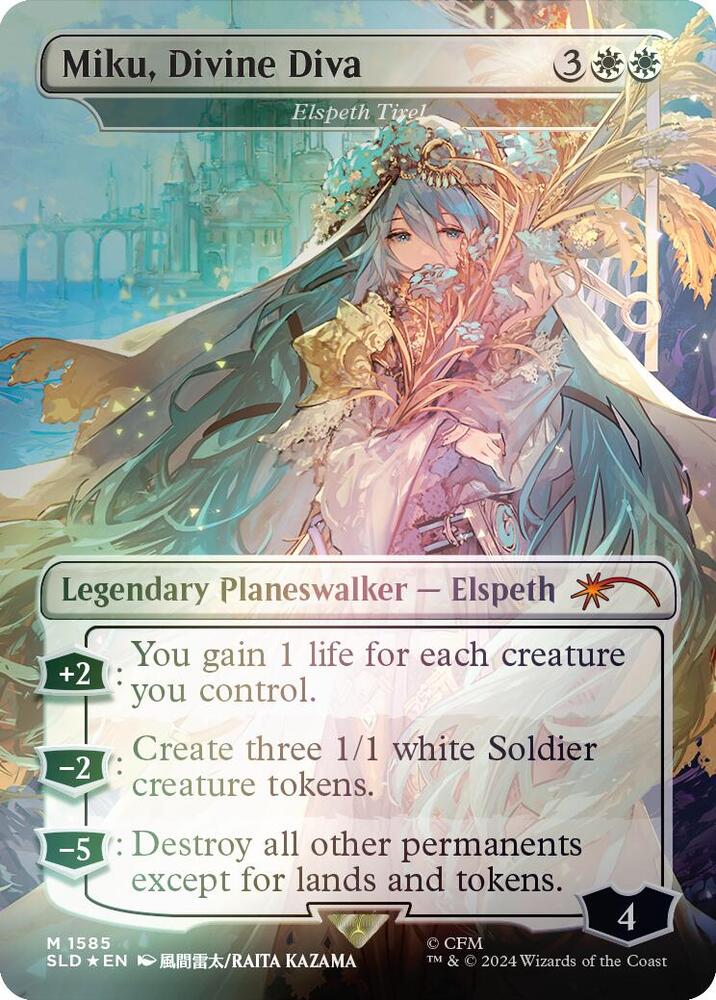 Miku Divine Diva Elspeth Tirel Rainbow Foil (Secret Lair Drop Series)  - Foil | Good Games North
