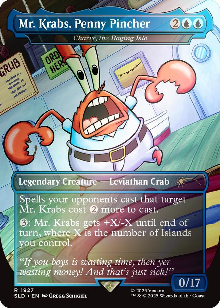 Mr Krabs Penny Pincher Charix the Raging Isle Rainbow Foil (Secret Lair Drop Series)  - undefined | Good Games North