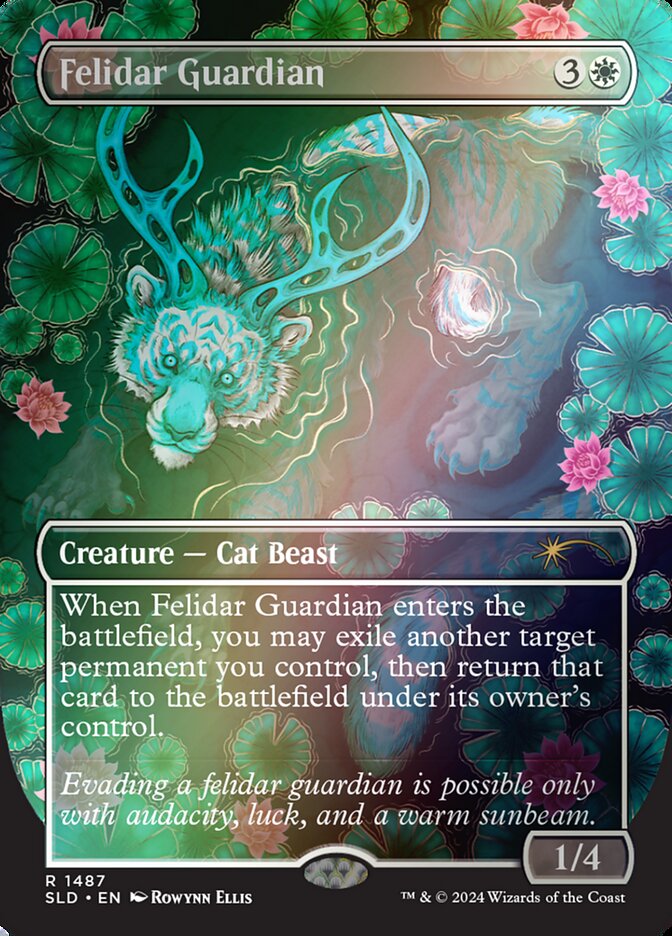 Felidar Guardian 1487★/1 (Secret Lair Drop Series)  - Borderless Rainbow Foil | Good Games North