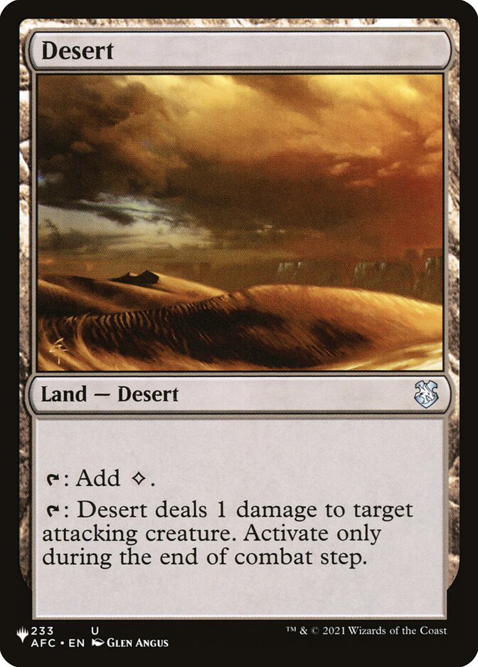 Desert (The List Reprints)  | Good Games North