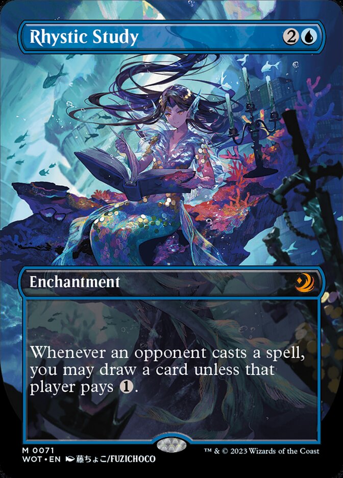 Rhystic Study 71/63 (Wilds of Eldraine: Enchanting Tales)  - Borderless | Good Games North