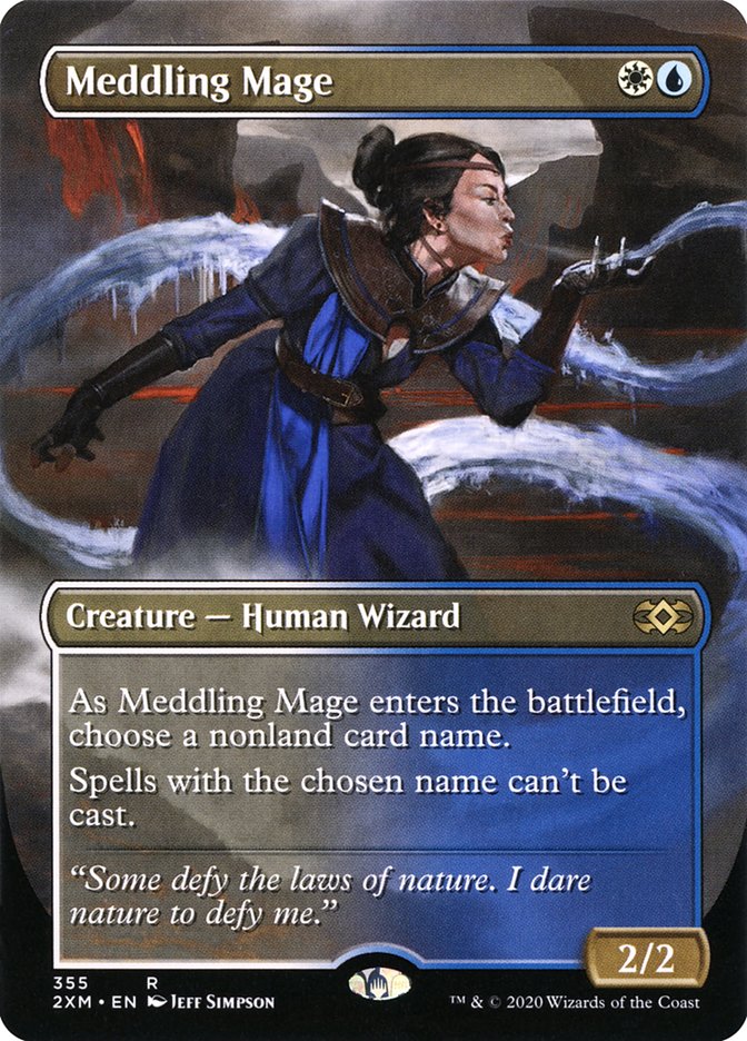 Meddling Mage 355/332 (Double Masters)  - Borderless Foil | Good Games North