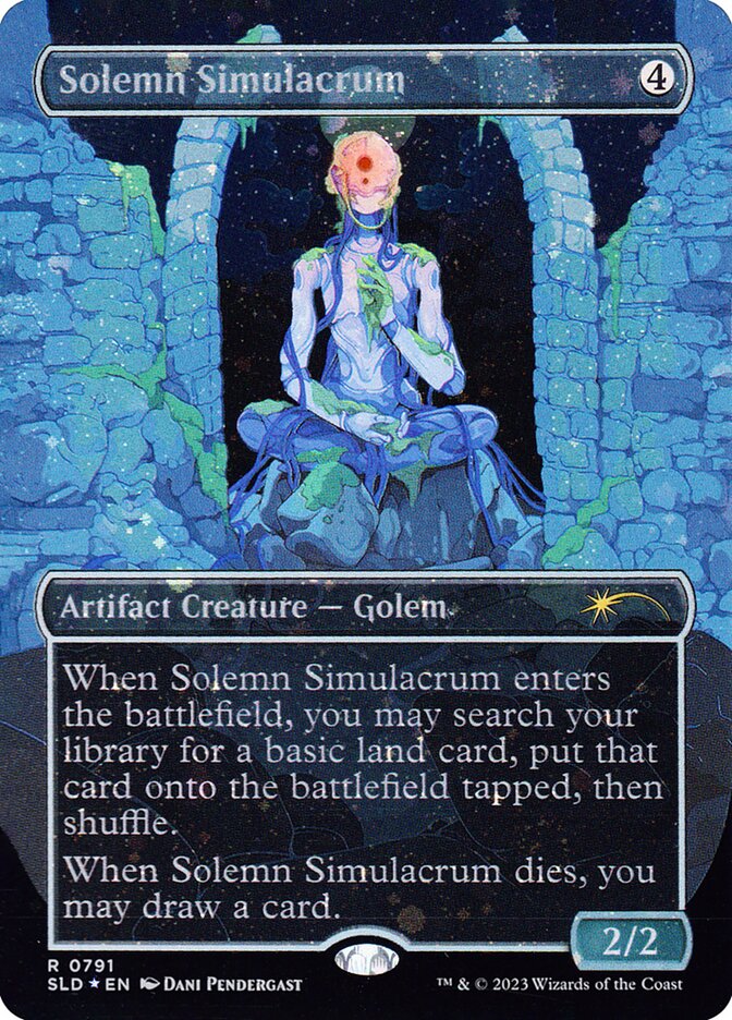 Solemn Simulacrum 791★/1 (Secret Lair Drop Series)  - Borderless Galaxy Foil | Good Games North