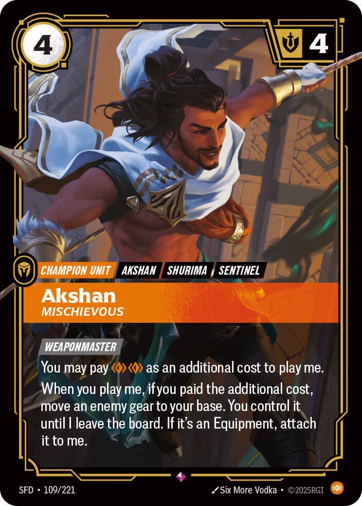 Akshan Mischievous (Spiritforged)  - Foil | Good Games North