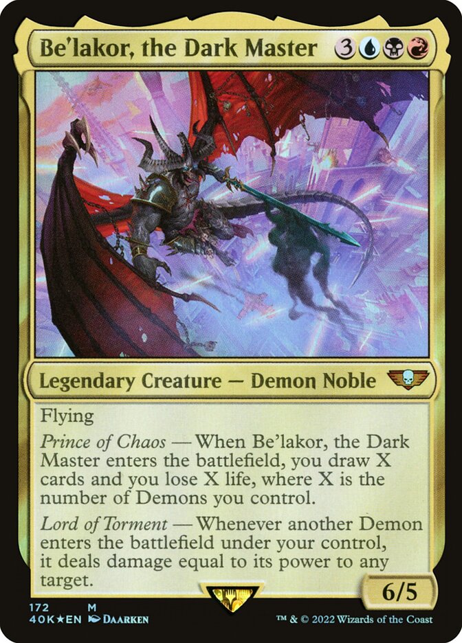Be'lakor, the Dark Master 172 (Universes Beyond: Warhammer 40,000)  - Foil | Good Games North