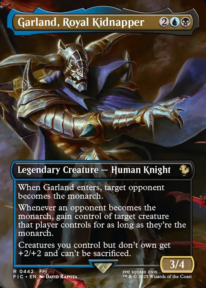 Garland, Royal Kidnapper 442/100 (Commander: FINAL FANTASY)  - Borderless | Good Games North