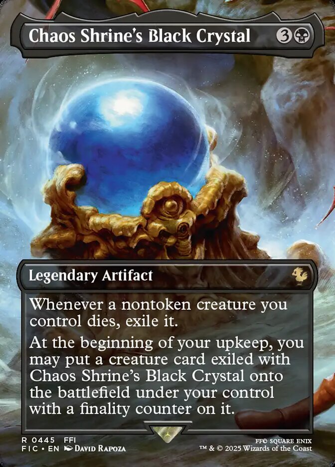 Chaos Shrine's Black Crystal 445/100 (Commander: FINAL FANTASY)  - Borderless | Good Games North