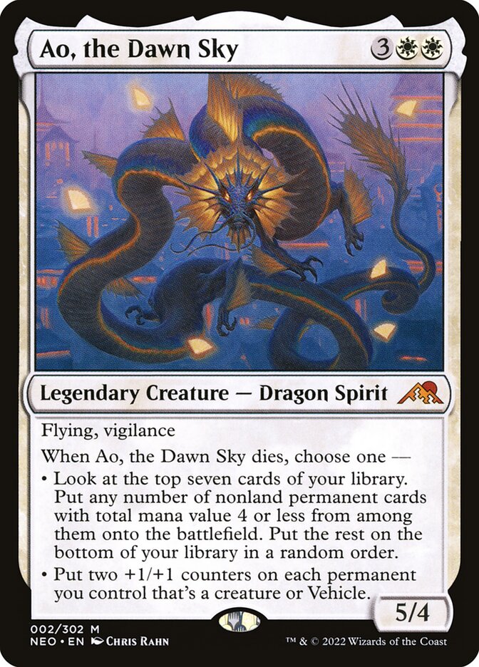 Ao, the Dawn Sky (Kamigawa: Neon Dynasty)  - Foil | Good Games North