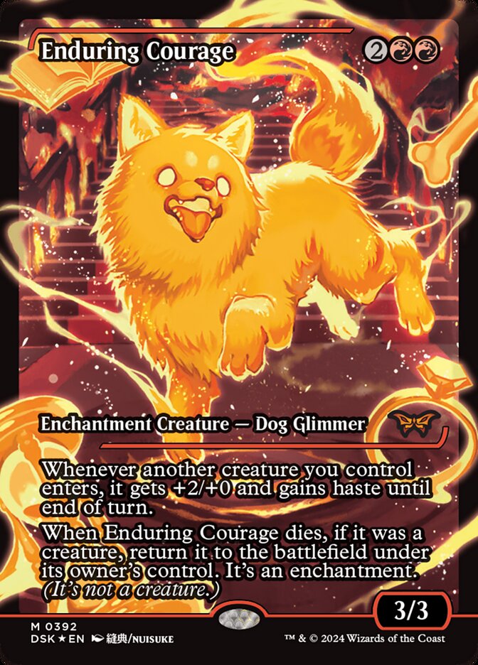 Enduring Courage 392 (Duskmourn: House of Horror)  - Showcase Foil | Good Games North