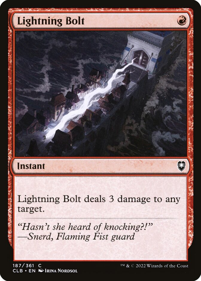 Lightning Bolt 187 (Commander Legends: Battle for Baldur's Gate)  | Good Games North