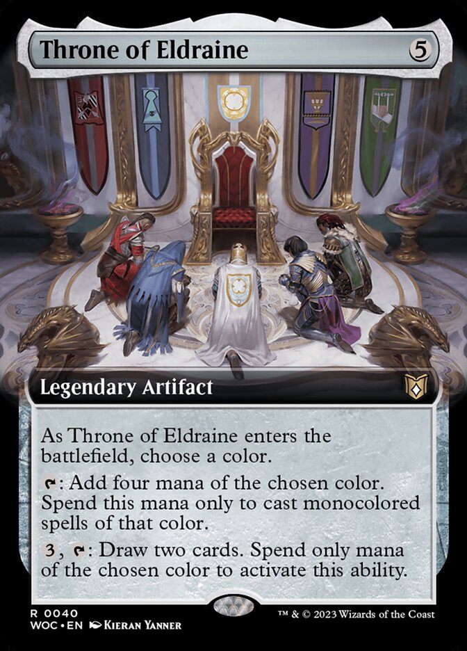 Throne of Eldraine Extended Art 40 (Commander: Wilds of Eldraine)  - Foil | Good Games North