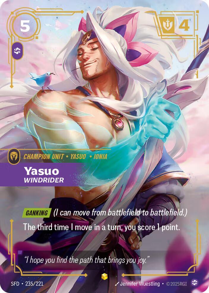 Yasuo Windrider Overnumbered (Spiritforged)  - Foil | Good Games North