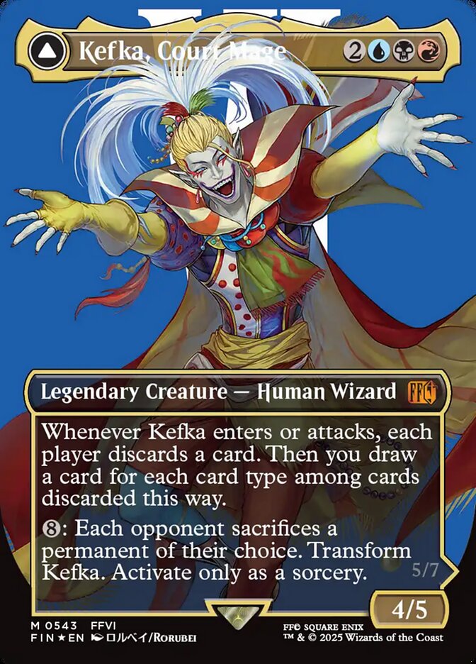 Kefka, Court Mage // Kefka, Ruler of Ruin 543/309 (FINAL FANTASY)  - Borderless Foil | Good Games North