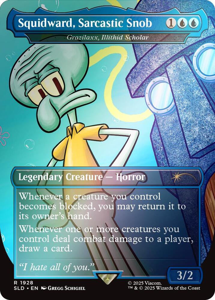 Squidward Sarcastic Snob Grazilaxx Illithid Scholar Rainbow Foil (Secret Lair Drop Series)  - undefined | Good Games North