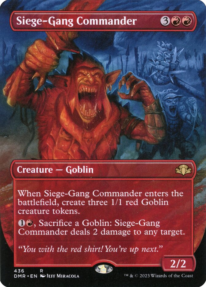 Siege-Gang Commander 436 (Dominaria Remastered)  - Borderless | Good Games North