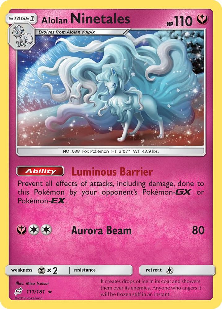 Alolan Ninetales 111/181 (SM - Team Up)  - Holofoil | Good Games North