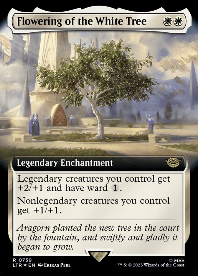 Flowering of the White Tree 759 (Universes Beyond: The Lord of the Rings: Tales of Middle-earth)  - Extended Art Surge Foil | Good Games North