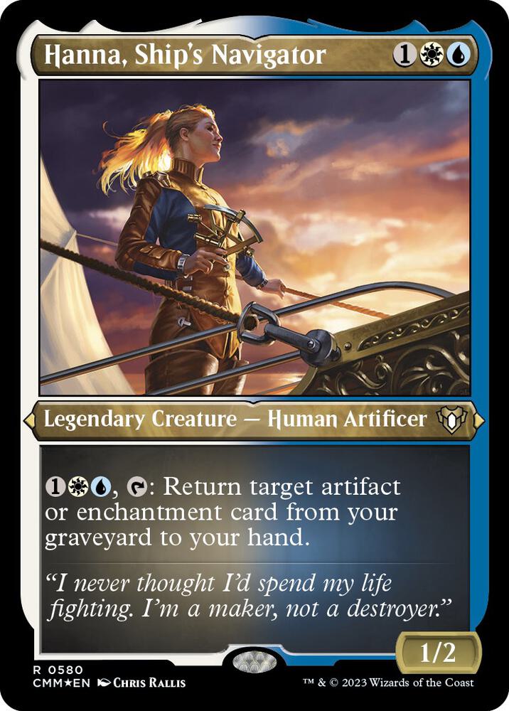 Hanna Ships Navigator Foil Etched (Commander Masters)  - Foil | Good Games North