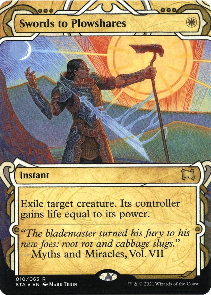 Swords to Plowshares Foil Etched (Strixhaven: Mystical Archives)  - Foil | Good Games North