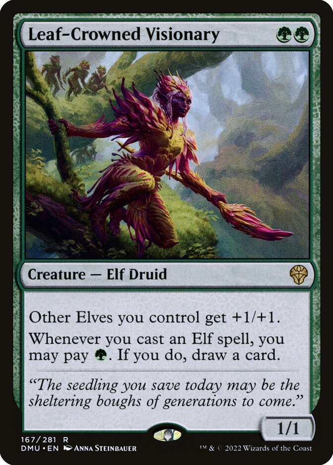 Leaf-Crowned Visionary 167 (Dominaria United)  | Good Games North