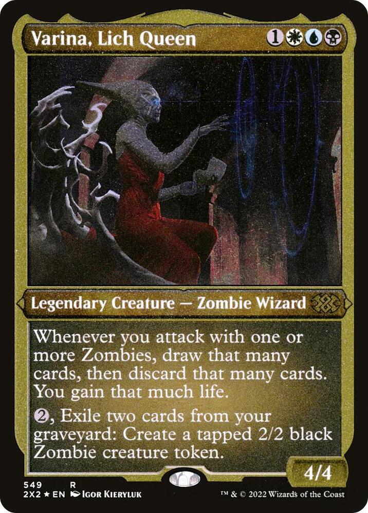 Varina Lich Queen Foil Etched (Double Masters 2022)  - Foil | Good Games North