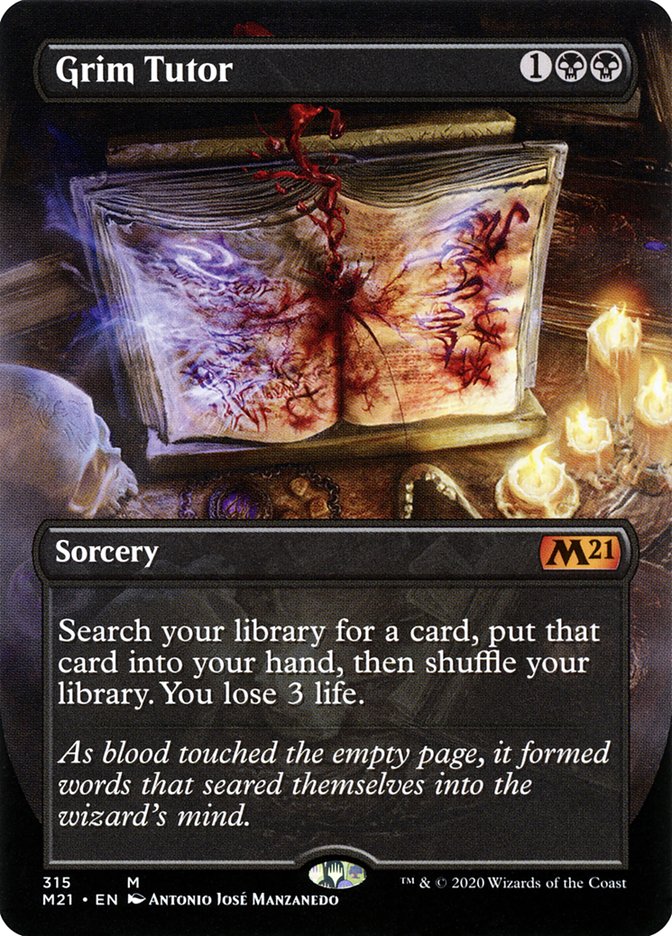 Grim Tutor 315 (Core Set 2021)  - Borderless | Good Games North