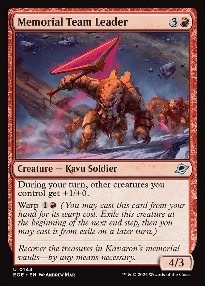 Memorial Team Leader (Edge of Eternities)  - Foil | Good Games North