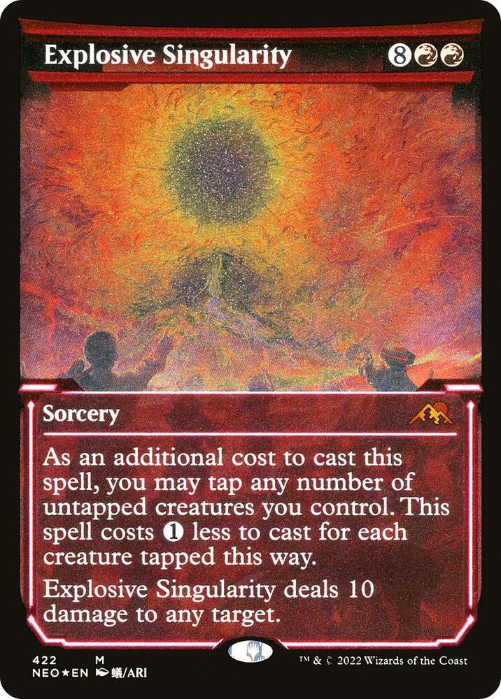 Explosive Singularity Showcase Foil Etched (Kamigawa: Neon Dynasty)  - Foil | Good Games North