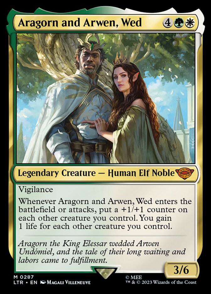 Aragorn and Arwen, Wed 287 (Universes Beyond: The Lord of the Rings: Tales of Middle-earth)  - Foil | Good Games North