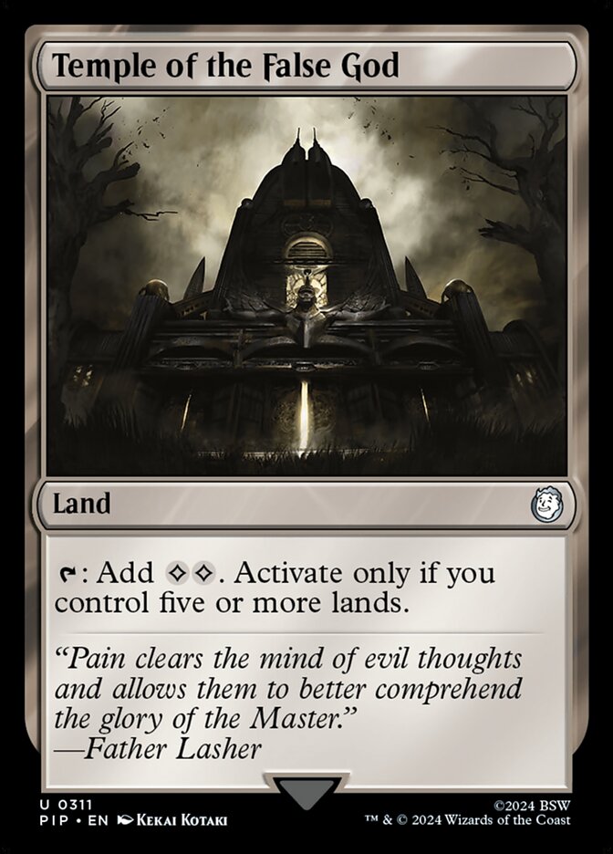 Temple of the False God 311/326 (Universes Beyond: Fallout)  - Foil | Good Games North