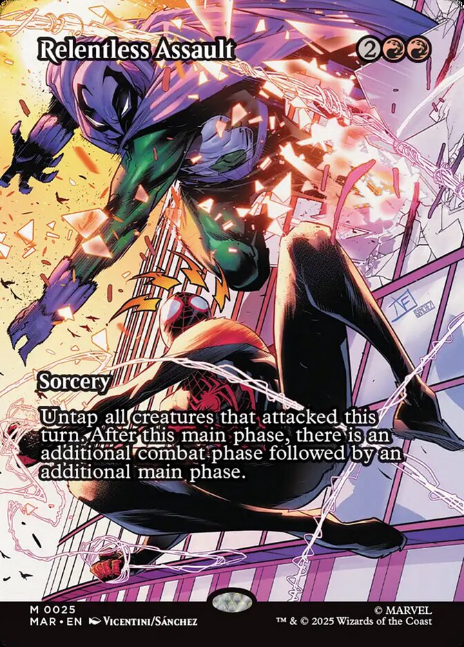 Relentless Assault 25 (Marvel Universe Eternal-Legal)  - Borderless Foil | Good Games North