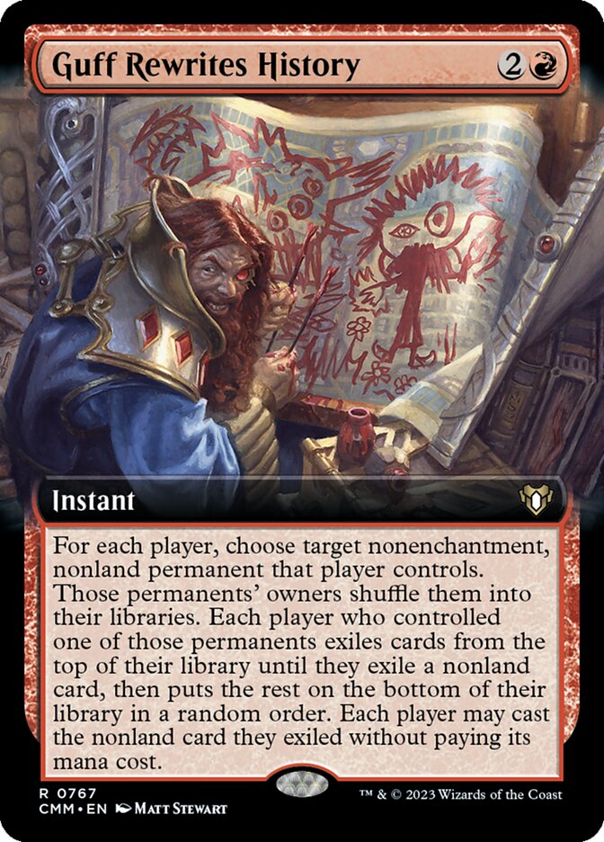 Guff Rewrites History 767/451 (Commander Masters)  - Extended Art | Good Games North