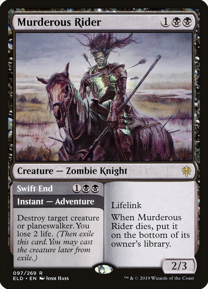 Murderous Rider // Swift End 97 (Throne of Eldraine)  - Foil | Good Games North