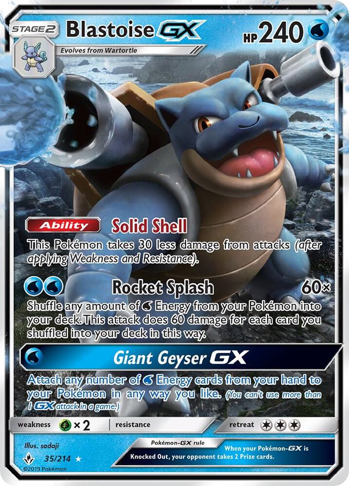 Blastoise GX 35/214 (SM - Unbroken Bonds)  - Holofoil | Good Games North