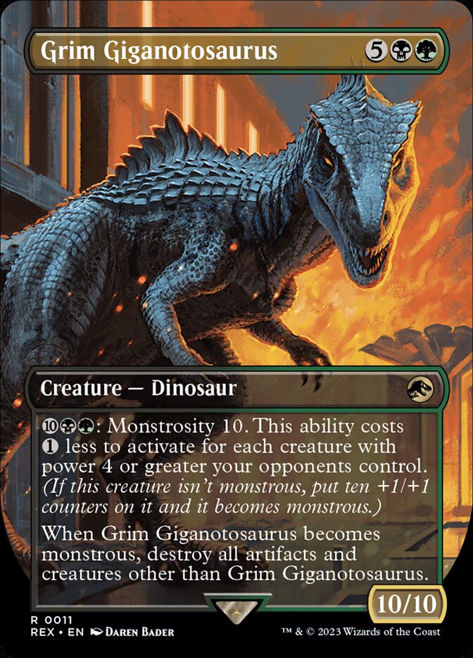 Grim Giganotosaurus 11 (Universes Beyond: Jurassic World Collection)  - Borderless Foil | Good Games North