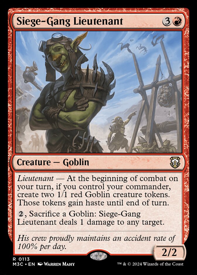 Siege-Gang Lieutenant 113/411 (Commander: Modern Horizons 3)  | Good Games North
