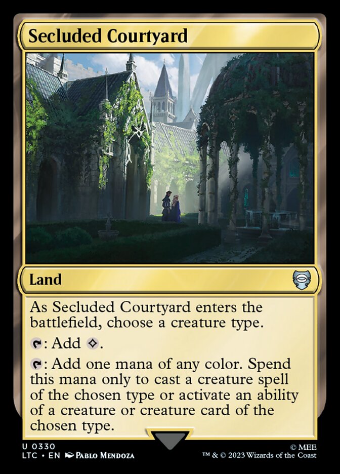 Secluded Courtyard 330 (Commander: The Lord of the Rings: Tales of Middle-earth)  | Good Games North