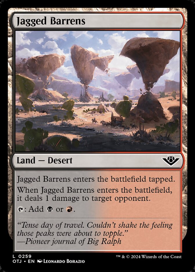 Jagged Barrens 259/286 (Outlaws of Thunder Junction)  | Good Games North
