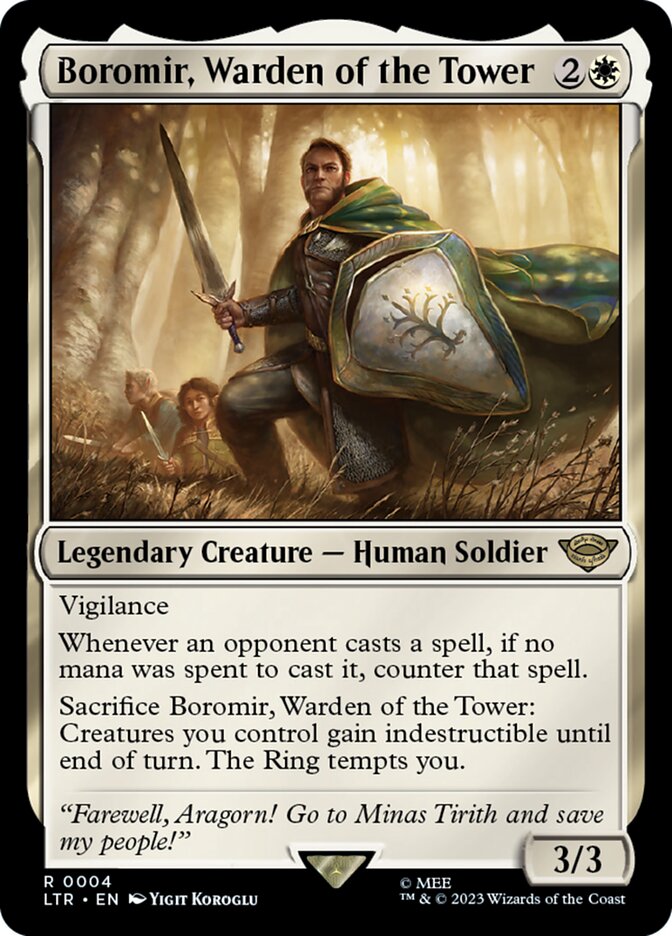 Boromir, Warden of the Tower 4 (Universes Beyond: The Lord of the Rings: Tales of Middle-earth)  - Foil | Good Games North