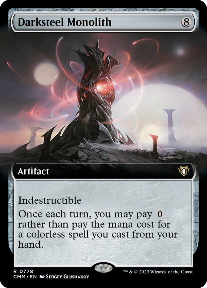 Darksteel Monolith 778 (Commander Masters)  - Extended Art Foil | Good Games North