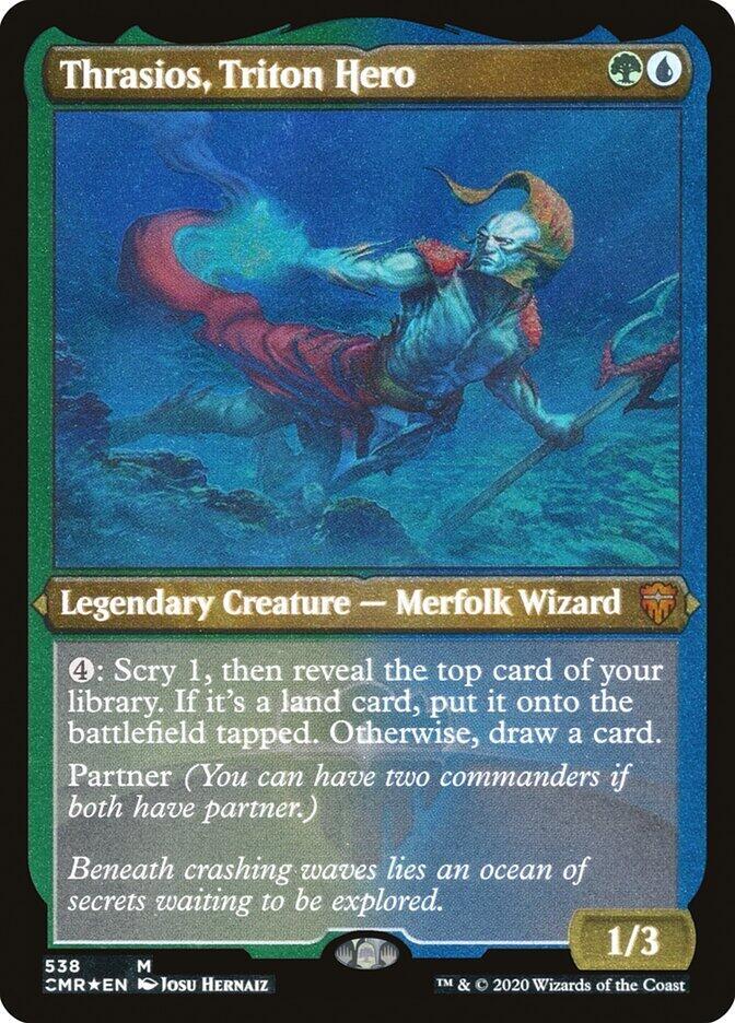 Thrasios Triton Hero Foil Etched (Commander Legends)  - Foil | Good Games North