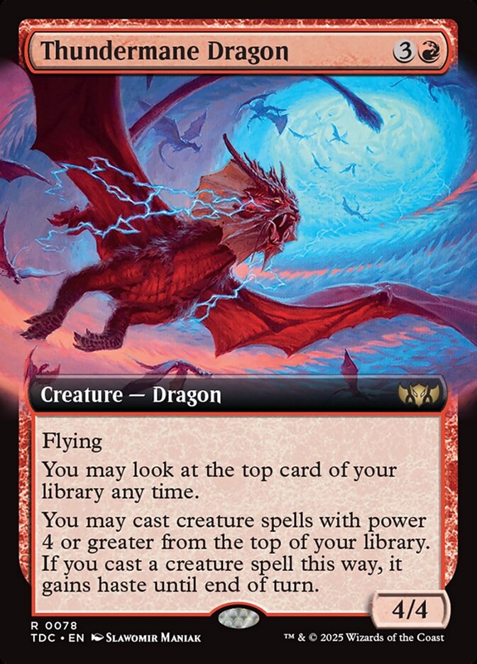 Thundermane Dragon 78 (Commander: Tarkir: Dragonstorm)  - Extended Art | Good Games North