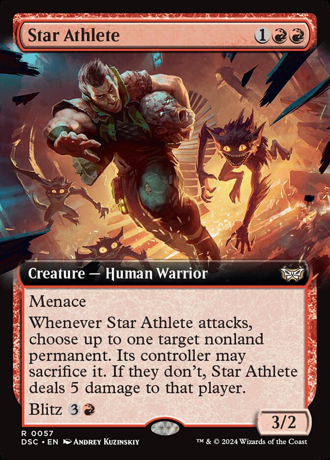 Star Athlete 57/40 (Commander: Duskmourn: House of Horror)  - Extended Art | Good Games North